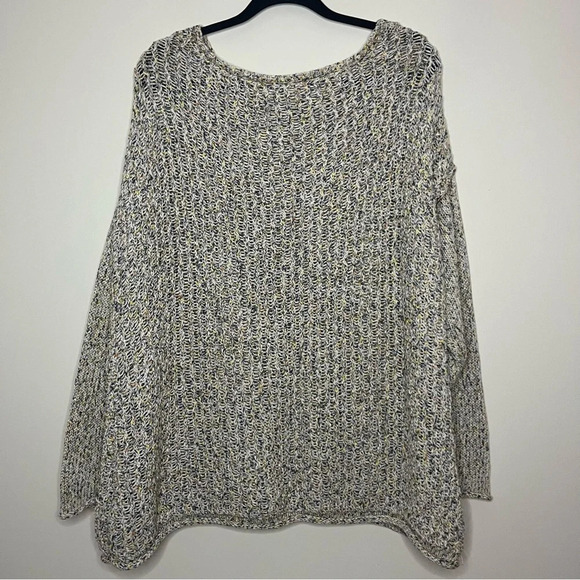 NATURALS D&CO Metallic Open Knit Drop Shoulder Sweater - Picture 8 of 11